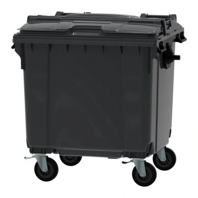 Afbeelding van Container 1100 liter split deksel grijs