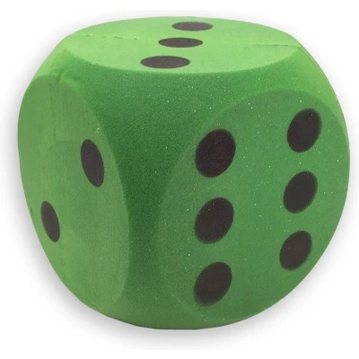 Afbeelding van Foam dobbelsteen groen 16cm.