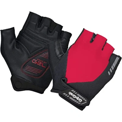 Afbeelding van GripGrab ProGel Padded Korte Vinger Zomer Fietshandschoenen Wielrenhandschoenen met Padding Rood Unisex Maat XS