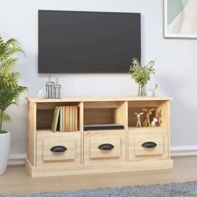 Afbeelding van Tv meubel 100x35x50 cm bewerkt hout sonoma eikenkleurig