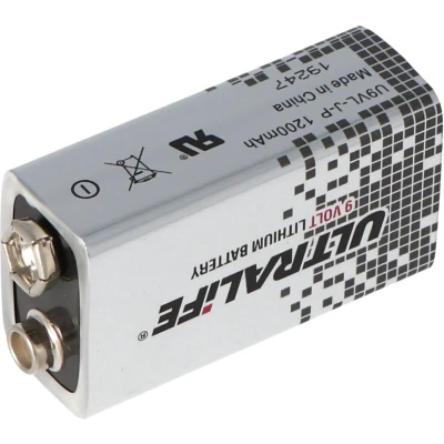 Afbeelding van Ultralife lithiumbatterij 9 volt, E blok, U9VL, U9VL J, JP