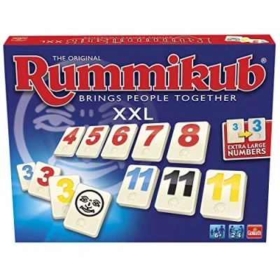 Afbeelding van Goliath Rummikub The Original XXL, strategisch bordspel voor kinderen vanaf 6 jaar, familiespel 2 tot 4 spelers