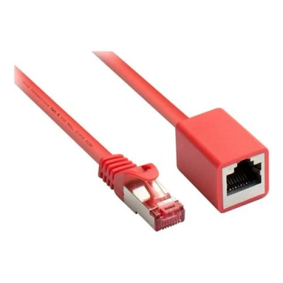 Image de Good Connections RNS Câble d&#039;extension de patch RJ 45 (M) pour (F) 1 m SFTP, PiMF CAT 6 moulé, sans crochet rouge
