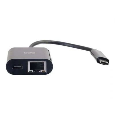 Image de C2G USB C to Ethernet Adapter With Power Delivery Black Adaptateur réseau Gigabit x 1 noir