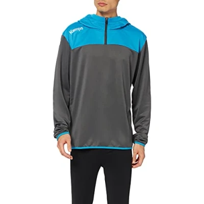 Afbeelding van Kempa Emotion 2.0 Hoody met 1 4 Rits Antraciet Blauw Maat 2XL