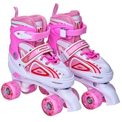 Afbeelding van Apollo Super Quad X Pro LED Rolschaatsen voor Kinderen en Tieners Ideaal Beginners Comfortabele Meisjes Jongens
