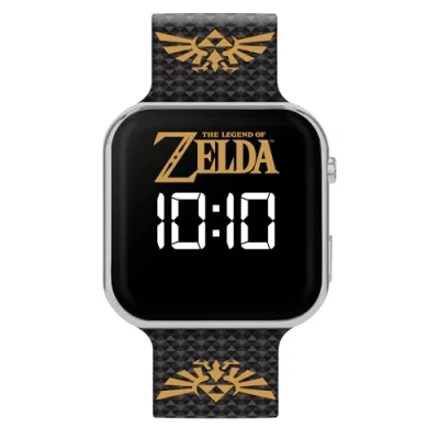 Afbeelding van Zelda GLZ4013 Digitaal led kinderhorloge met siliconen armband, zwart, modern, zwart., Modern
