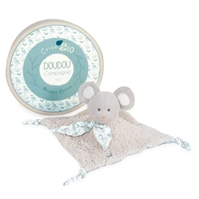 Afbeelding van Doudou et Compagnie Muis Biologische knuffel Grijs 25 cm Botanic Bio knuffeldier DC3968