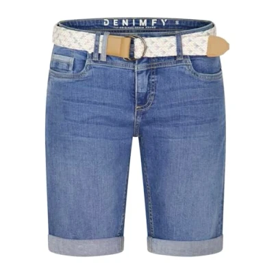 Afbeelding van DENIMFY Dames Short Broeken DFLena regular/straight Fit Blauw Volwassenen