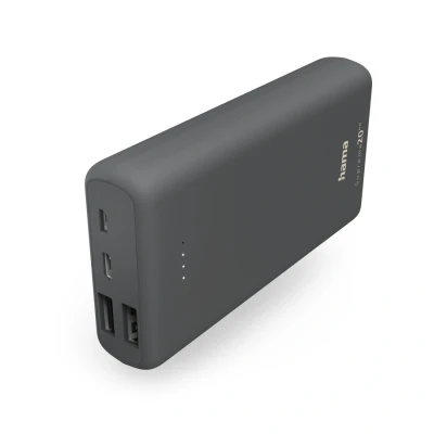 Image de Hama Supreme 20HD banque d&#039;alimentation électrique Lithium Polymère (LiPo) 20000 mAh Gris
