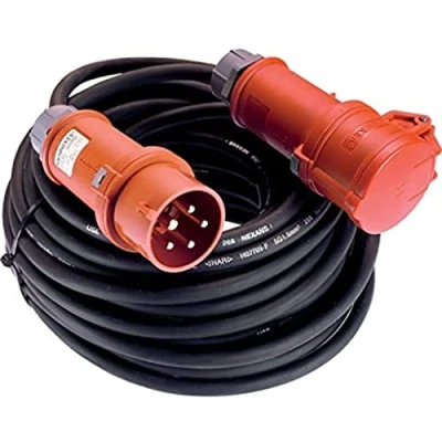 Afbeelding van AS Schwabe 60548 Stroom Verlengkabel 16 A Zwart 25.00 m H07RN F 5G 2,5 mm² Met fasewisselaar
