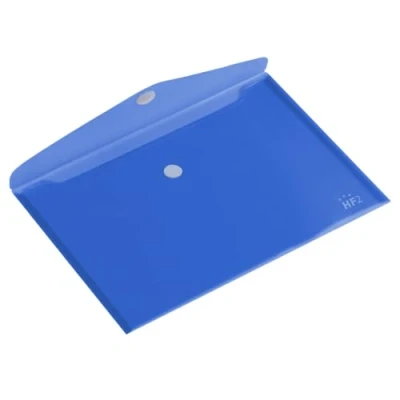 Afbeelding van Enveloptas HF2 A5 250x180mm dwars transparant blauw 1 stuk 10 stuks