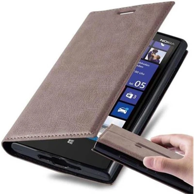 Afbeelding van Cadorabo Hoesje geschikt voor Nokia Lumia 920 in KOFFIE BRUIN Beschermhoes met magnetische sluiting, standfunctie en kaartvakje Book Case Cover Etui