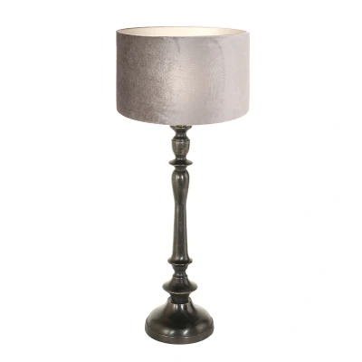 Afbeelding van Anne Lighting tafellamp Bois zwart hout 30 cm E27 fitting 3767ZW