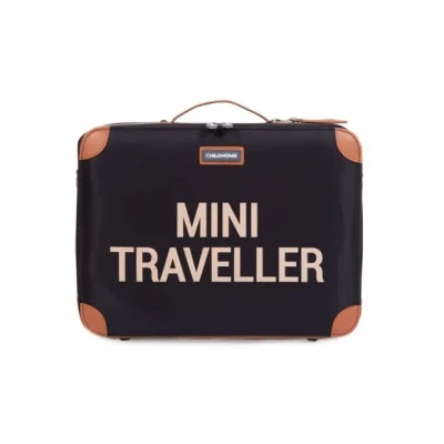 Afbeelding van Childhome Mini Traveller Kinderkoffer Valies Zwart/goud