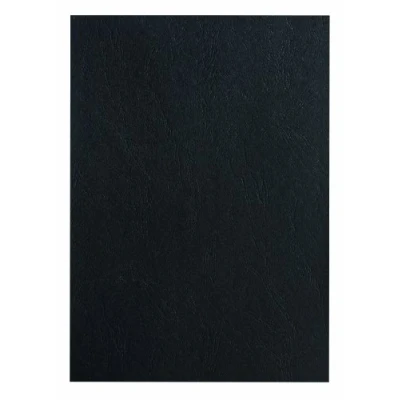 Afbeelding van Schutbladen lederlook 250gr. A4 zwart 100 stuks