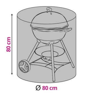 Afbeelding van BBQ hoes Rond Ø 80 x 800 mm (PP, Grijs)