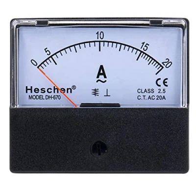 Afbeelding van Heschen DH 670 AC 0 20 A klasse 2.5 CE op paneel gemonteerde rechthoekige stroomtester