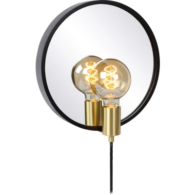 Afbeelding van Lucide Wandlamp Reflex Zwart