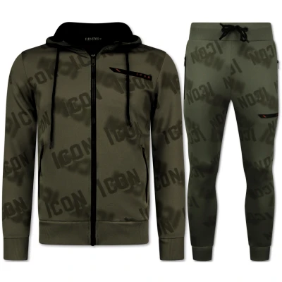Afbeelding van ICON Twinset Joggingpak Heren Volwassenen Trainingspakken Huispak 3790 Grijs
