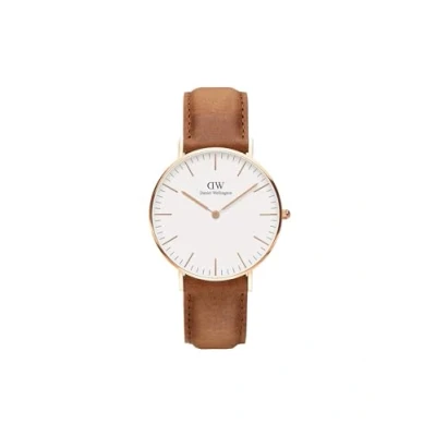 Afbeelding van Daniel Wellington Classic Durham DW00100111 Horloge Leer lichtbruin Ø 36 mm