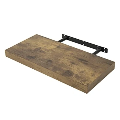 Afbeelding van WOLTU RG9368hov Wandrek, zwevend rek voor cd, dvd, 50 x 23 3,8 cm, rustiek bruin