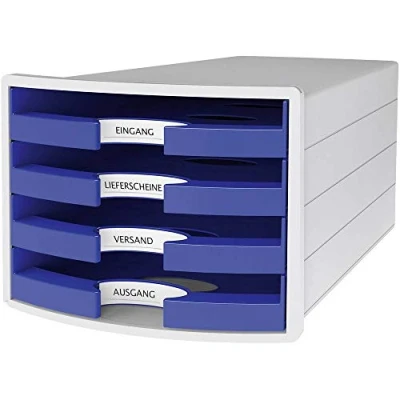 Afbeelding van Han Ha 1013 14 Ladenkast Impuls Met 4 Open Laden Blauw
