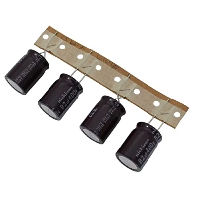 Afbeelding van 5 x radiale elektrolytische condensator 82µF 400V 105C UCS2G820MHD1TN d18 25 mm 82uF