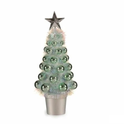 Afbeelding van Decoratieve figuren Kerstboom Groen Polypropyleen Plastic 12,2 x 30 cm (12 Stuks)