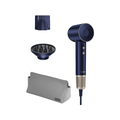Afbeelding van Laifen Swift Premium Föhn Donkerblauw/Goud Haardroger met ionische technologie 3 warmtestanden