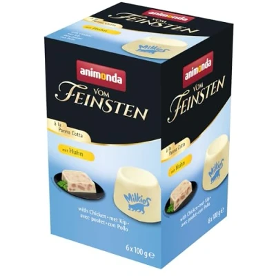Afbeelding van 6 x 100 g animonda Vom Feinsten Adult à la Panna Cotta met Kip kattenvoer nat