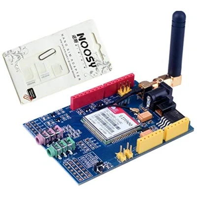 Afbeelding van SIM900 GPRS/gsm Shield Quad band module met antenne