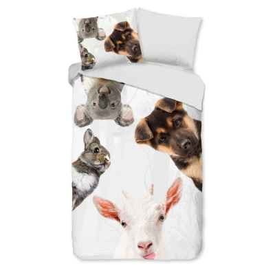 Afbeelding van Good Morning Kinderdekbedovertrek &quot;dieren&quot; Multi (140x200/220 cm) Katoen