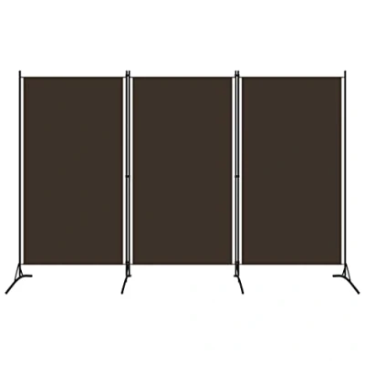 Afbeelding van vidaXL Kamerscherm met 3 panelen, opvouwbaar, beweegbare scheidingswand, privacyscherm, voor slaapkamer, kantoor, bruin, 260 x 180 cm