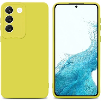 Afbeelding van Cadorabo Hoesje geschikt voor Samsung Galaxy S22 in Fluid GEEL Beschermhoes gemaakt van flexibel TPU silicone Cover Case
