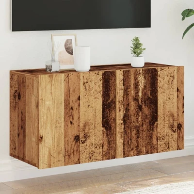 Afbeelding van vidaXL Tv meubel wandgemonteerd 80x30x41 cm oud houtkleurig