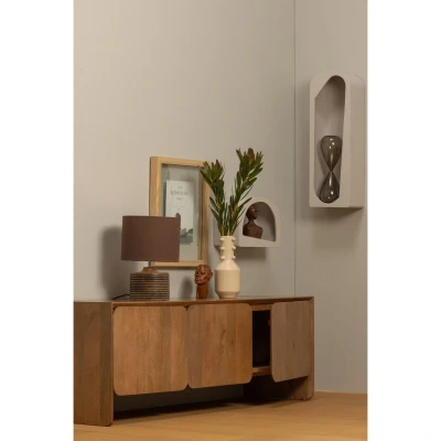 Afbeelding van Noam wanddeco halfrond hout dust