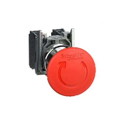 Afbeelding van Schneider Electric XB4BS8445 Paddestoelschakelaar Metalen frontring, Met NOT AUS schakelaar, Rond, Terugstelbaar 120 V/AC 6 A 1x NC, NO IP66, IP67, IP69,