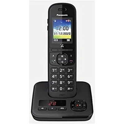 Afbeelding van Panasonic KX TGH720FRB DECT digitale telefoon, draadloos, antwoordapparaat, basis en handset, handsfree, beller identificatie, blokkering van ongewenste oproepen, LCD kleurenscherm, zwart
