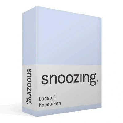 Afbeelding van Snoozing Badstof Hoeslaken Lits jumeaux 180x200 of 160x210/220 cm Hemel