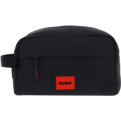 Afbeelding van HUGO Ethon Washbag Unisex Toilettas, Maat: One Size, Black