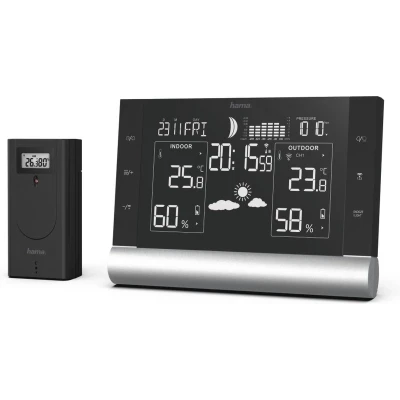 Afbeelding van Hama Weerstation Black Line Plus Zwart
