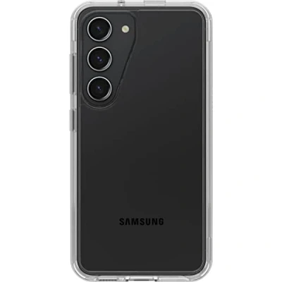 Image de OtterBox Symmetry Series Coque de protection pour téléphone portable antimicrobien polycarbonate, caoutchouc synthétique clair Samsung Galaxy S23