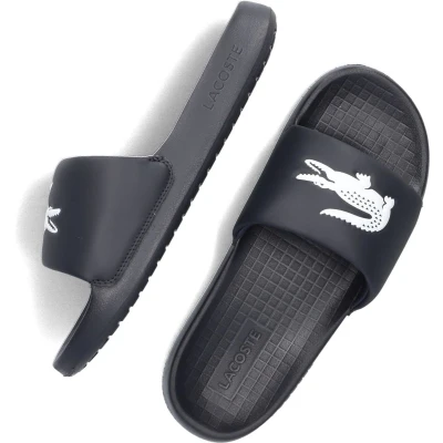 Afbeelding van Lacoste Croco 1.0 Muiltjes, Heren, Maat: 40.5, Navy/white Pu