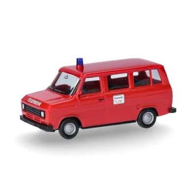 Afbeelding van Herpa Ford Transit Bus MTW &quot;Feuerwehr&quot; (BASIC), schaal 1/87, Duits model, verzamelstuk, plastic figuur