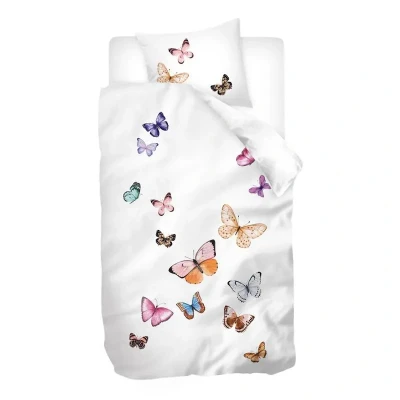 Afbeelding van Snoozing Susanna Dekbedovertrek Flanel Junior 120x150 cm + 1 sloop) Wit