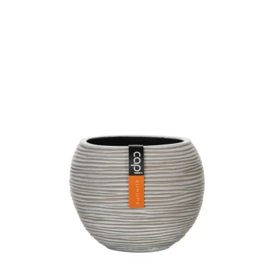 Afbeelding van Vaas bol III Rib 17x14 ivoor Capi Europe