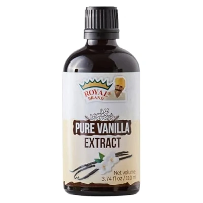 Image de Royal Brand Extrait de vanille pure / 110 ml Bouteille en verre pour une meilleure qualité Sans sucre