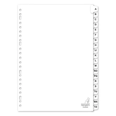 Image de Kangaro intercalaires A4 en carton avec onglets A Z (23 trous) blanc