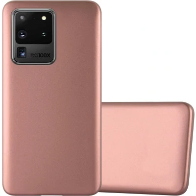 Afbeelding van Cadorabo Hoesje geschikt voor Samsung Galaxy S20 ULTRA in METALLIC ROSE GOUD Beschermhoes gemaakt van flexibel TPU silicone Case Cover